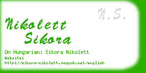 nikolett sikora business card